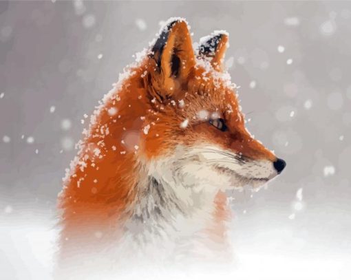 Cool Fox Snow Diamond Painting