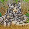 Cool Tiger Family Diamond Painting