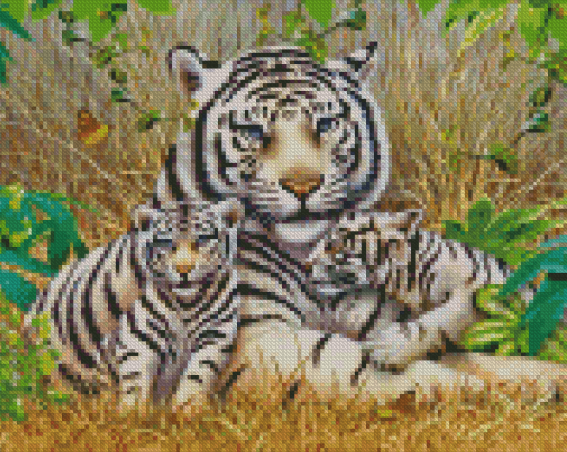 Cool Tiger Family Diamond Painting