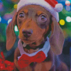 Cute Christmas Dog Diamond Painting