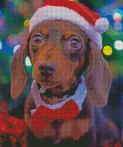 Cute Christmas Dog Diamond Painting