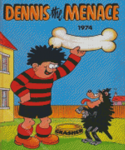 Dennis The Menace Cartoon Poster Diamond Painting