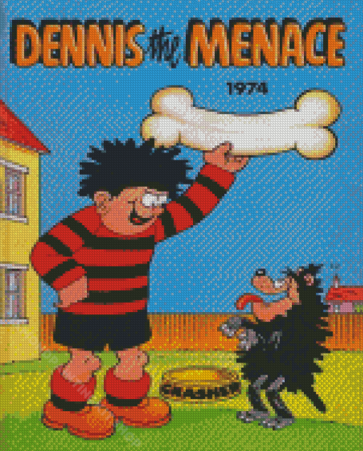 Dennis The Menace Cartoon Poster Diamond Painting