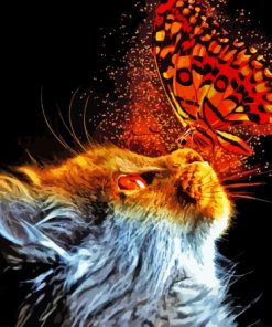 Fantasy Butterfly And Cat Diamond Painting