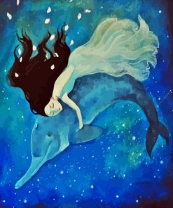 Girl And Dolphin Diamond Painting