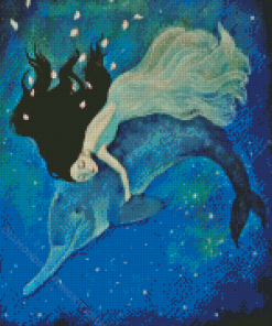 Girl And Dolphin Diamond Painting