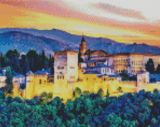 Granada Spain Alhambra Palace Diamond Painting