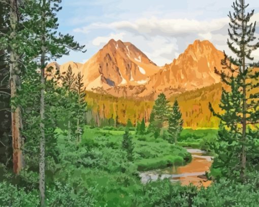 Idaho Forest Landscape Diamond Painting