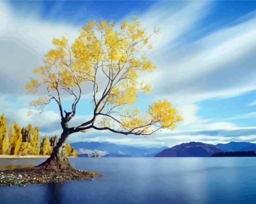 Lake Wanaka In New Zealand Diamond Painting