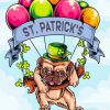 Leprechaun Dog With Balloons Diamond Painting