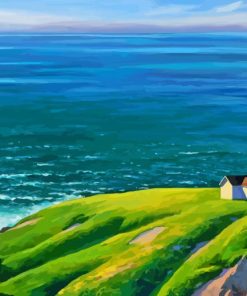 Lonely Home On Hill Diamond Painting