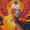 Orange Phoenix Queen Diamond Painting