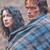 Outlander Jamie And Claire Diamond Painting