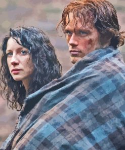 Outlander Jamie And Claire Diamond Painting