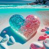 Pink And Blue Tropical Heart Diamond Painting