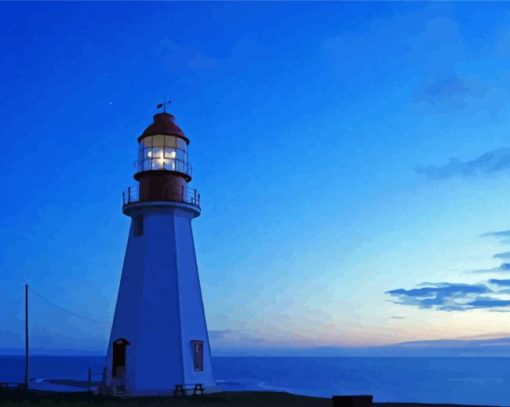 Point Riche Lighthouse Diamond Painting