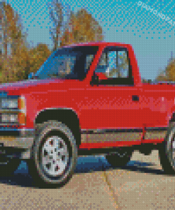 Red 1990 Chevy Diamond Painting