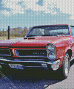 Red Pontiac Auto Diamond Painting