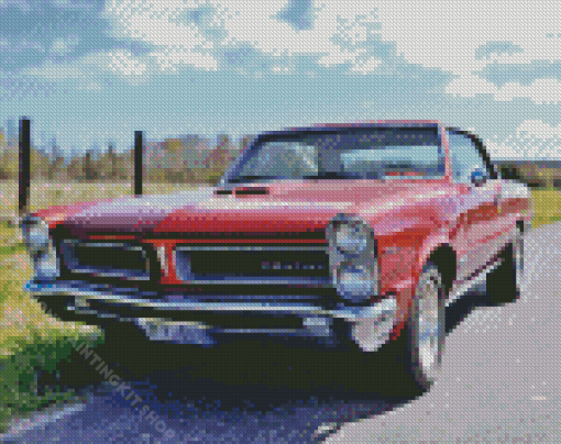 Red Pontiac Auto Diamond Painting