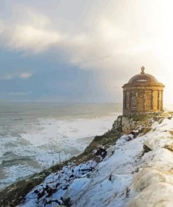 Snow In Mussenden Temple Diamond Painting