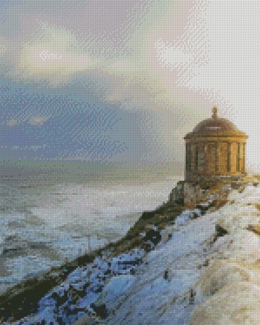 Snow In Mussenden Temple Diamond Painting