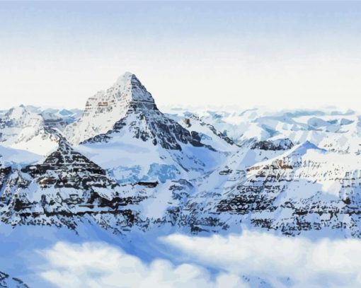 Snowy Mount Assiniboine Diamond Painting