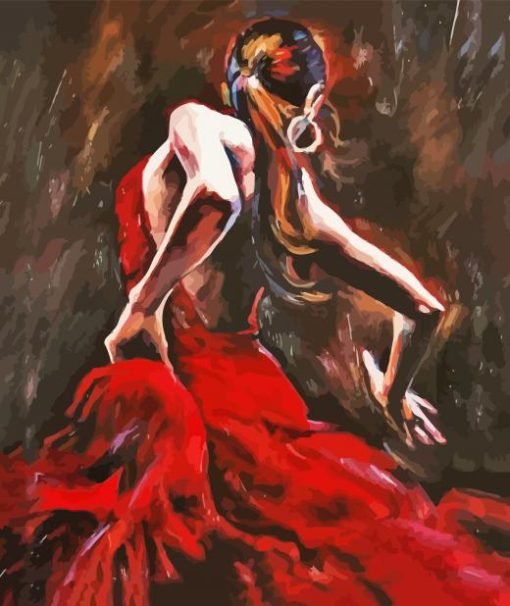 Spanish Flamenco Woman Dancer Diamond Painting