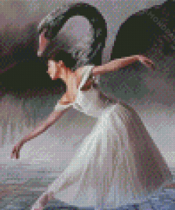 Swan Lake Ballerina Girl Dancer Diamond Painting