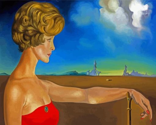 Vintage Woman Surrealist Landscape Diamond Painting