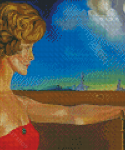 Vintage Woman Surrealist Landscape Diamond Painting