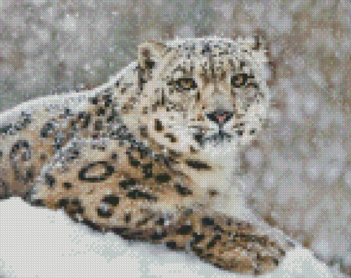 White Tiger Animal In Snow Diamond Painting