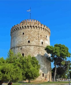 White Tower In Thessaloniki Diamond Painting