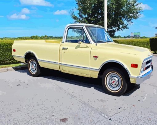 Yellow 1968 Chevrolet Diamond Painting