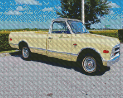 Yellow 1968 Chevrolet Diamond Painting