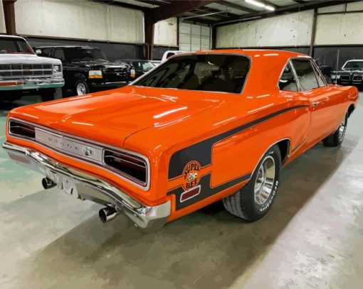 1970 Super Bee Car Hemi Orange Diamond Painting