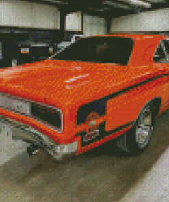 1970 Super Bee Car Hemi Orange Diamond Painting