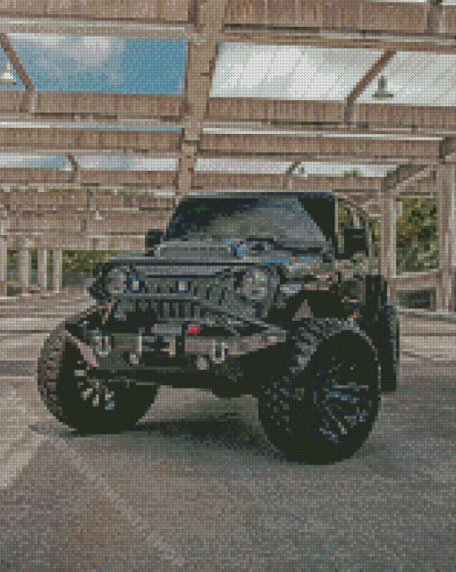 2021 Jeep Wrangler Unlimited Sport Black Car Diamond Painting