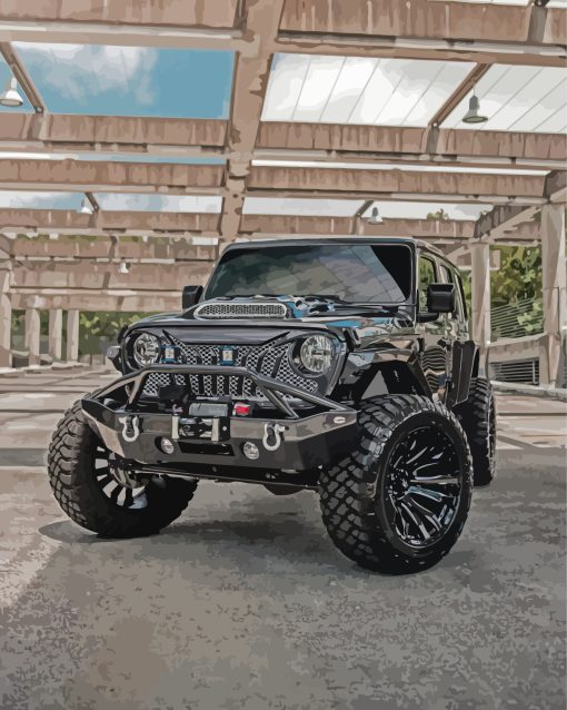 2021 Jeep Wrangler Unlimited Sport Black Car Diamond Painting