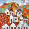 Abstract Autumn Houses Diamond Painting