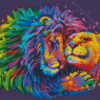 Aesthetic Colorful Lioness Diamond Painting