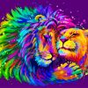 Aesthetic Colorful Lioness Diamond Painting