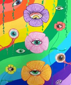 Aesthetic Flowers Eyes Diamond Painting