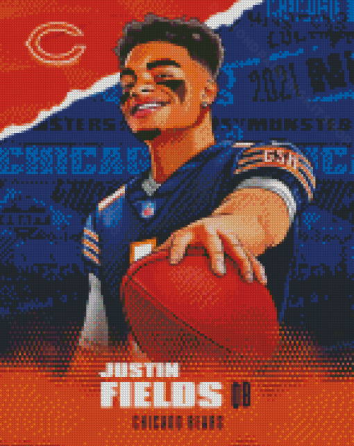 Aesthetic Justin Fields Diamond Painting