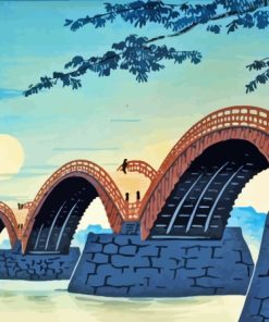 Aesthetic Kintai Bridge Diamond Painting