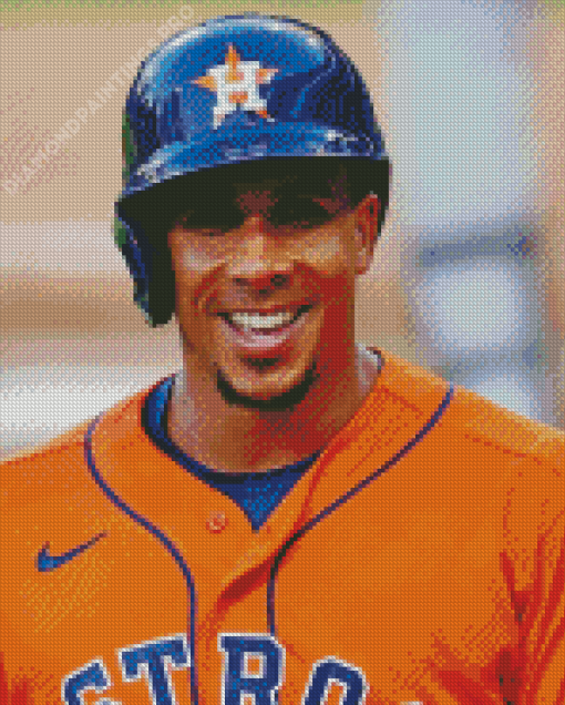 Astros Michael Brantley Baseball Left Fielder Diamond Painting