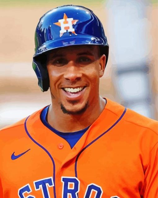 Astros Michael Brantley Baseball Left Fielder Diamond Painting