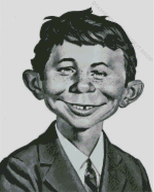 Back And White Alfred E Neuman Diamond Painting