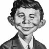 Back And White Alfred E Neuman Diamond Painting