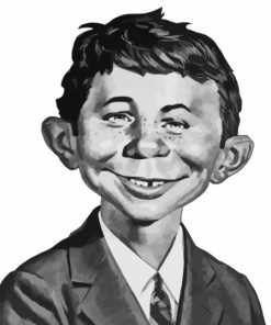 Back And White Alfred E Neuman Diamond Painting