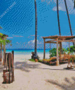 Beach Restaurant Diamond Painting